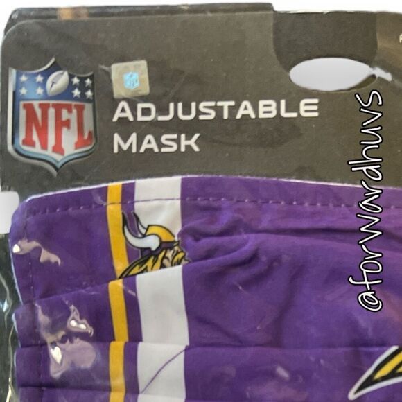 Bundle Sale 3 for $15 | Minnesota Vikings NFL | Adult Mask Set | 2 Pack - Picture 3 of 7